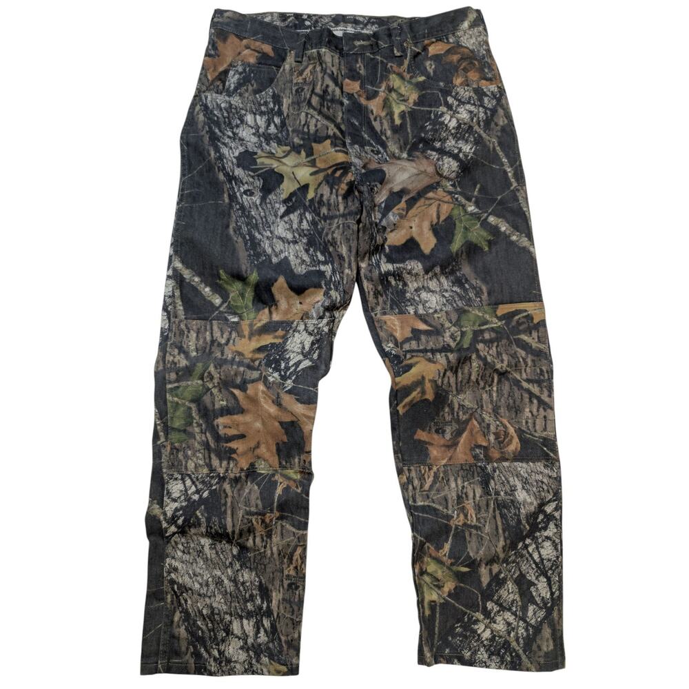 VTG Wrangler 38x30 90's Double Knee Camouflage Pants Hunting Wear Mossy Oak Y2k